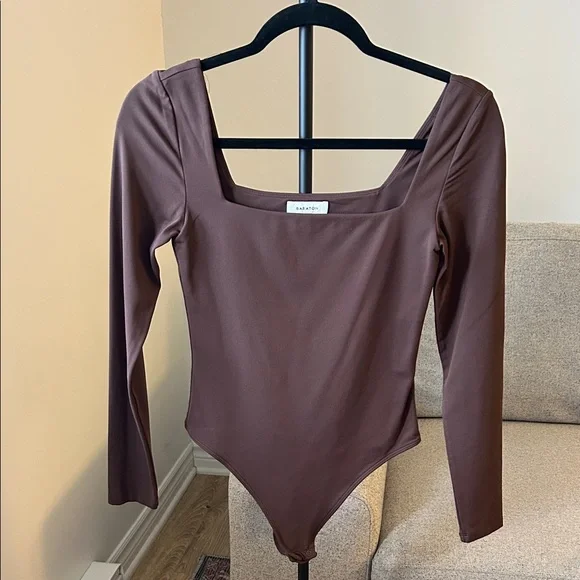 Original Contour Squareneck Bodysuit - Brown - Size Medium - Picture 4 of 8
